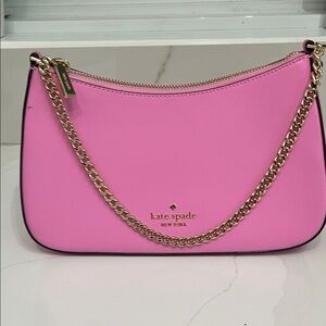 Kate Spade Vibrant Pink Shoulder Bag with Gold Chain